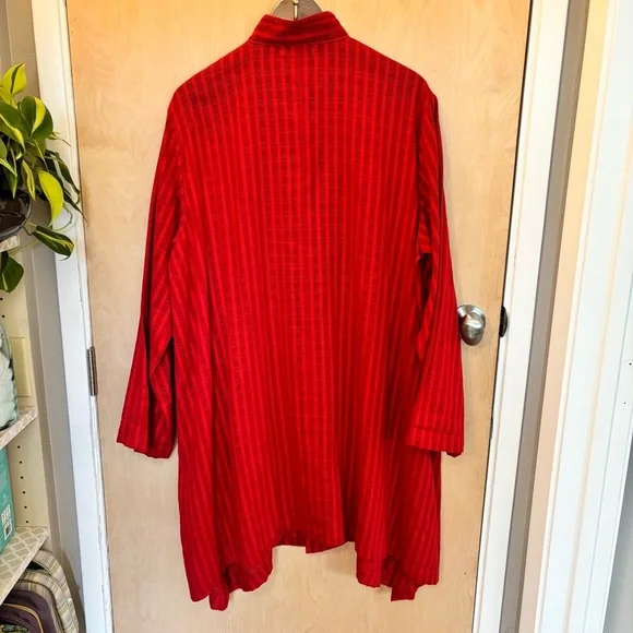 Yasuko Kurisaka Red OS Kimono Minimalist Tunic Teacher Avant Garde Japan Art - Picture 4 of 10